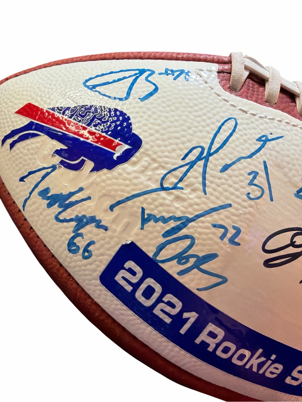 2021 Buffalo Bills Rookie Class Signed Football - Rousseau, Hamlin, Basham - Picture 2 of 5